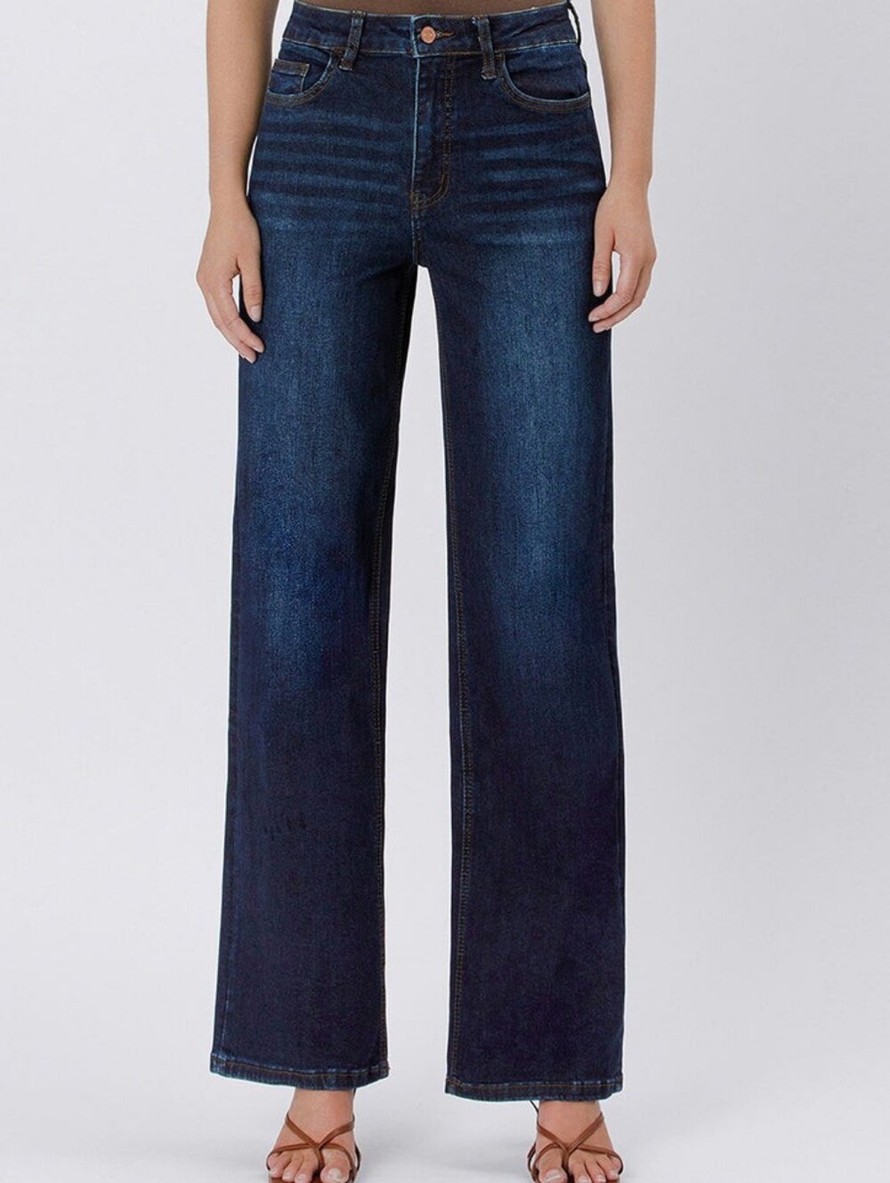 Lovervet by Vervet Dark Wash 90s Loose Super High Rise Wide Leg Jeans size 31